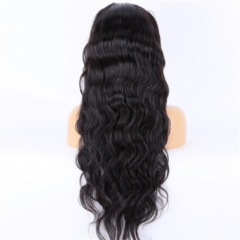 28in Natural Color Body Wave Virgin Hair, Full Lace Wig