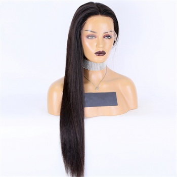 24in Natural Color Straight Virgin Hair, HD Full Lace Wig