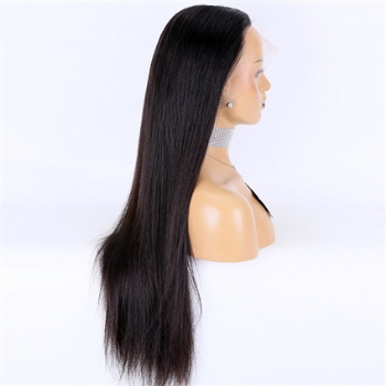 24in Natural Color Straight Virgin Hair, HD Full Lace Wig