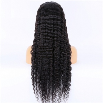 30in Natural Color Spanish Wave Virgin Hair, Full Lace Wig