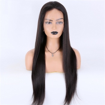 26in Natural Color Straight Virgin Hair, HD Full Lace Wig