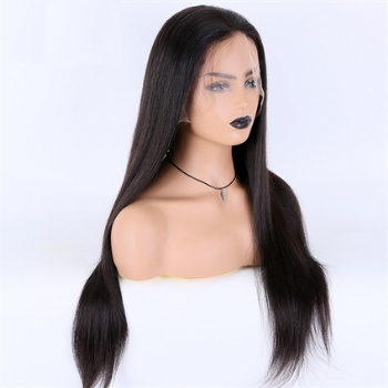 26in Natural Color Straight Virgin Hair, HD Full Lace Wig