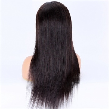 20in Natural Color Yaki Straight, Full Lace Wig with PU