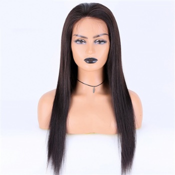 20in Natural Color Yaki Straight, Full Lace Wig with PU