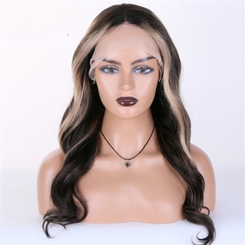 20in Dark Brown With 613 Wavy Virgin Hair, Full Lace Wig