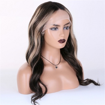 20in Dark Brown With 613 Wavy Virgin Hair, Full Lace Wig