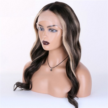 20in Dark Brown With 613 Wavy Virgin Hair, Full Lace Wig