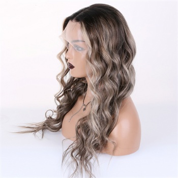 22in Custom Balayage Wavy, Full Lace Wig