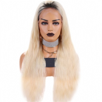 22in Dark Rooted 613 Virgin Hair, Full Lace Wig