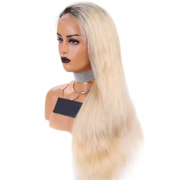 22in Dark Rooted 613 Virgin Hair, Full Lace Wig