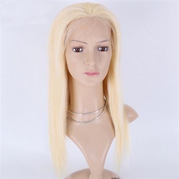 16in 613 Blonde Virgin Hair , 5in HD Lace Top Wig