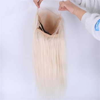 16in White Virgin Hair, 5in HD Lace Top Wig