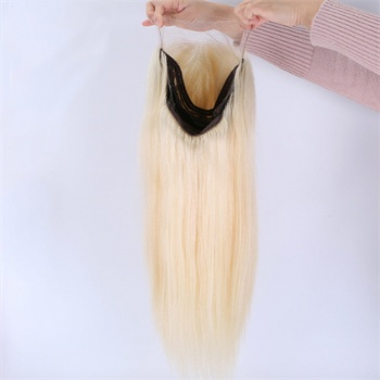 18in 613 Blonde Virgin Hair , 5in HD Lace Top Wig