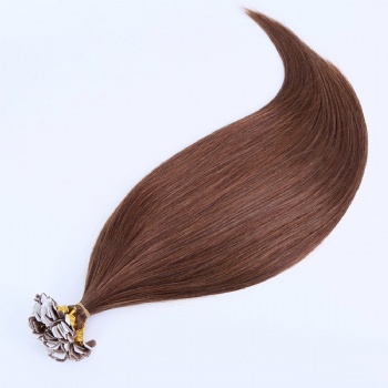 Color 6 Chestnut Brown Silk Straight Mini Tape in Hair Extension