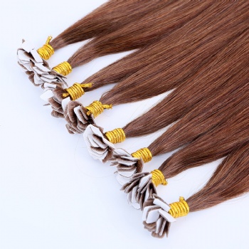 Color 6 Chestnut Brown Silk Straight Mini Tape in Hair Extension