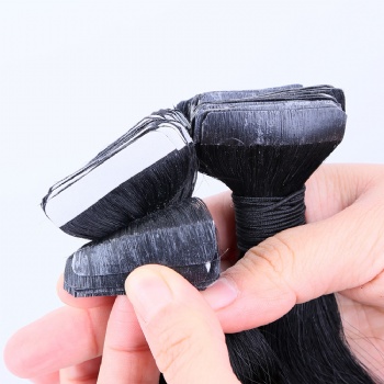 Jet Black Body Wave Tape in Hair Extension