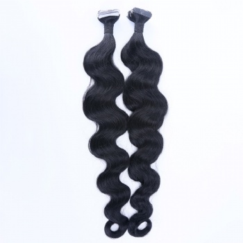 Jet Black Body Wave Tape in Hair Extension