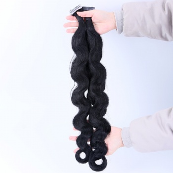 Jet Black Body Wave Tape in Hair Extension