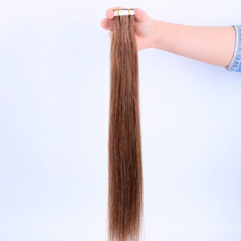 Color 8 Medium Brown Normal Tape in Hair Extension