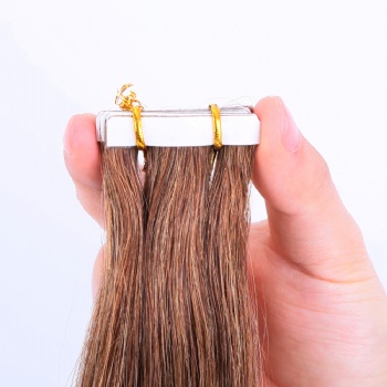 Color 8 Medium Brown Normal Tape in Hair Extension