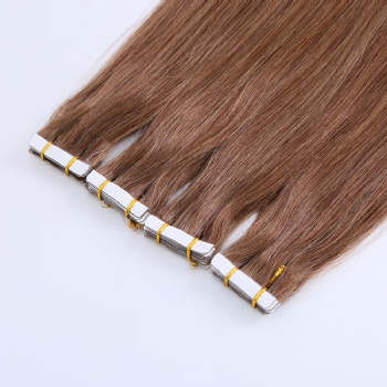 Color 8 Medium Brown Normal Tape in Hair Extension