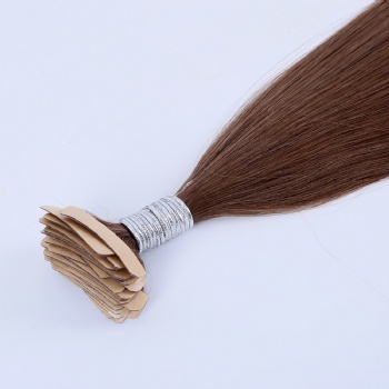 Color 9 Medium Golden Brown Straight Injected Tape in Hair Extensions