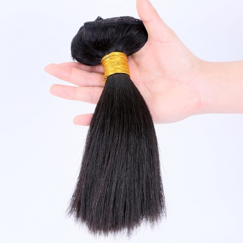 Best Quality Color 1 Jet Black Clip in Hair Extension 120g