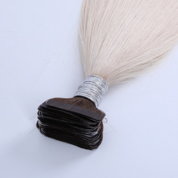 White with Golden Brown Root Tape in Hair Extension