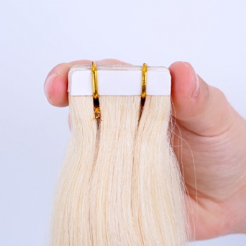 Bleach Blonde Straight Tape in Hair Extension