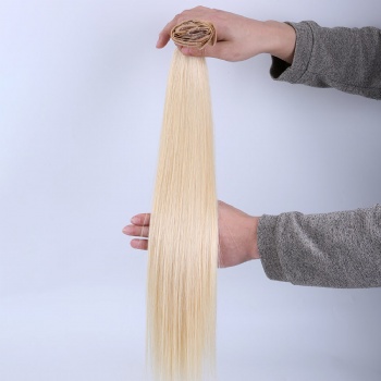 Pre Bleach Blonde Seamless Clip in Hair Extension 120g