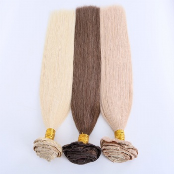 Virgin Human Hair Clip in Hair Extension 120g