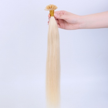 18in Bleach Blonde Keratin U-tip Hair Extension