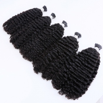 Remy Hair Curl Keratin I-tip Hair Extension