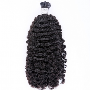 Remy Hair Curl Keratin I-tip Hair Extension