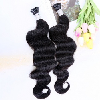 1B Off Black Body Wave Keratin U-tip Hair Extension