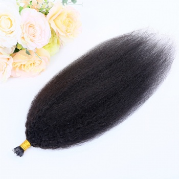 20in Kinky Straight Keratin Y-tip Hair Extension