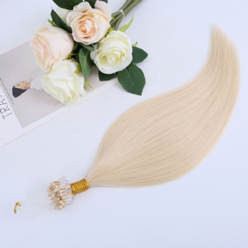 Bleach Blonde Micro Ring Hair Extension