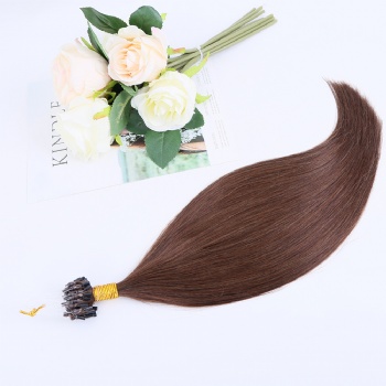 Color 4 Medium Dark Brown Micro Ring Hair Extension