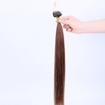 Color 4 Medium Dark Brown Micro Ring Hair Extension