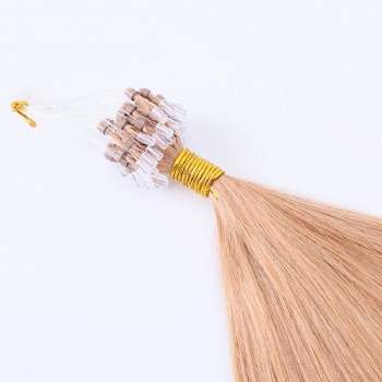 Color 27 Strawberry Blonde Micro Ring Hair Extension