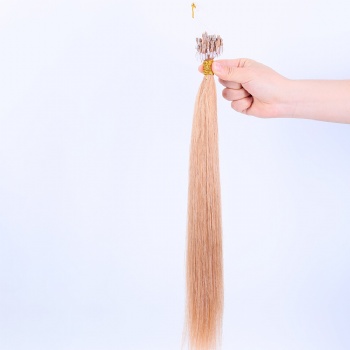 Color 27 Strawberry Blonde Micro Ring Hair Extension