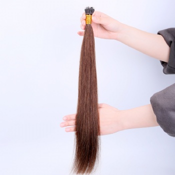 Color 4 Medium Dark Brown Nano Ring Hair Extension