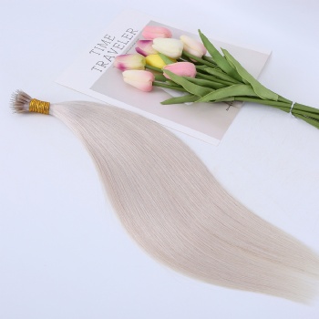 Color 60 Platinum Blonde Nano Ring Hair Extension