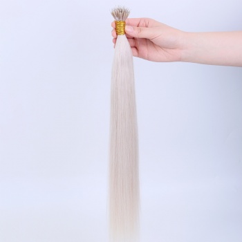 Color 60 Platinum Blonde Nano Ring Hair Extension