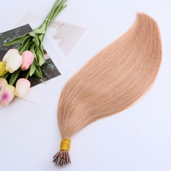 Color 27 Strawberry Blonde Nano Ring Hair Extension