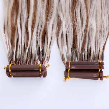 Brown Piano Color Blonde 6D Hair Extension