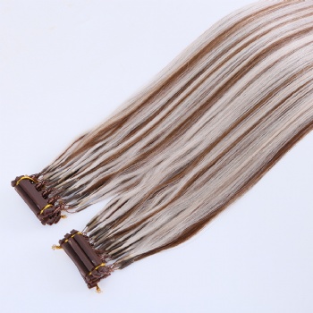 Brown Piano Color Blonde 6D Hair Extension