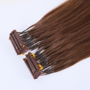 Color 6 Chestnut Brown 6D Hair Extension