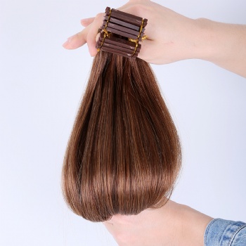 Color 6 Chestnut Brown 6D Hair Extension