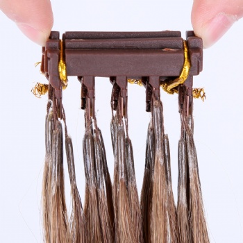 Color 8 Light Ash Brown 6D Hair Extension